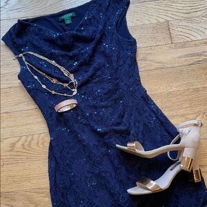 Lauren Ralph Lauren dress Navy Sleeveless Sheath